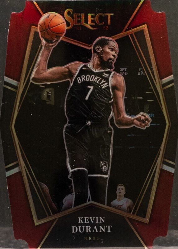 Kevin Durant 2021 Select #135 Premier Level Maroon Die-Cut /175 SGC 10