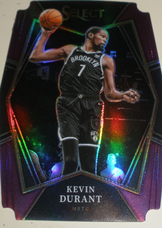 Kevin Durant 2021 Select #135 Premier Level Purple Die-Cut /99 RAW