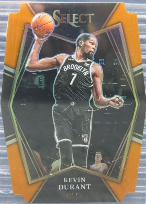 Kevin Durant 2021 Select #135 Premier Level Orange Die-Cut /65 SGC 10