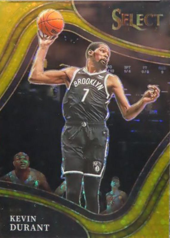 Kevin Durant 2021 Select #247 Courtside Gold Disco /10 RAW