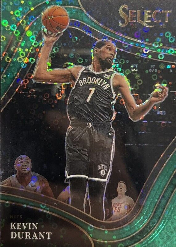 Kevin Durant 2021 Select #247 Courtside Green Disco /5 PSA 9