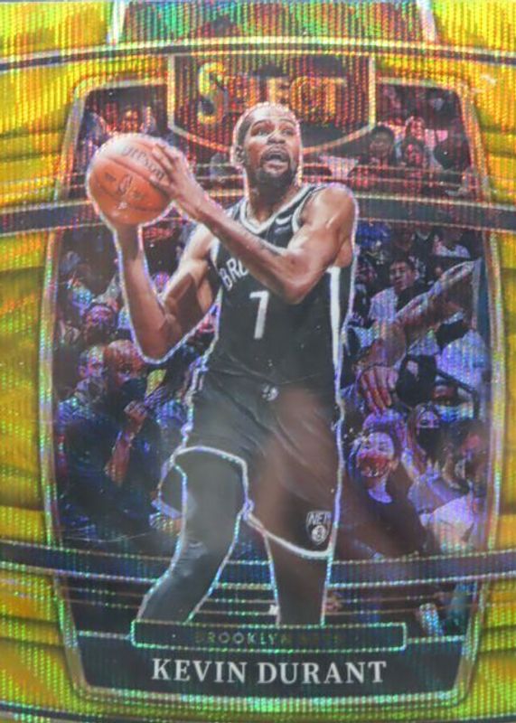 Kevin Durant 2021 Select #50 Concourse Gold Wave PSA 9