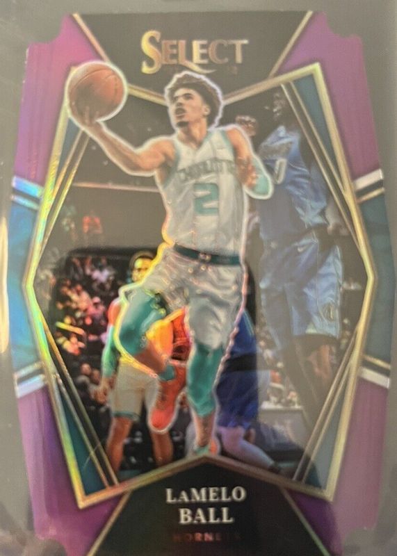 LaMelo Ball 2021 Select #185 Premier Level Purple Die-Cut /99 PSA 10