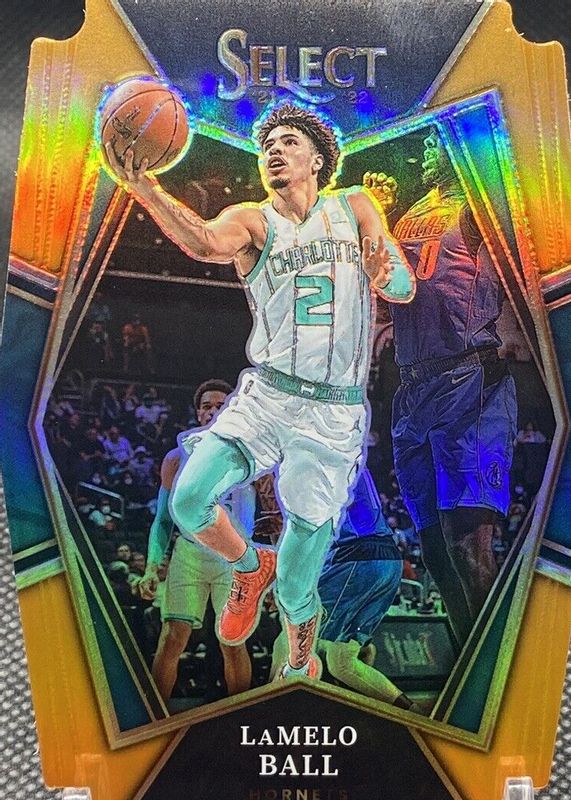 LaMelo Ball 2021 Select #185 Premier Level Orange Die-Cut /65 PSA 10