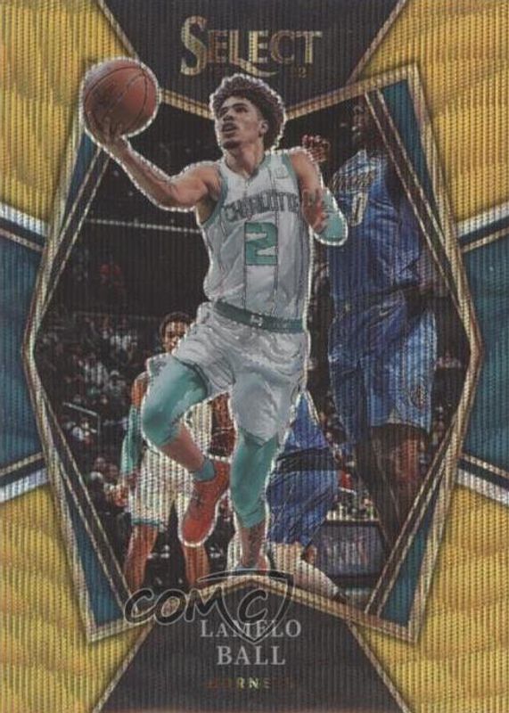 LaMelo Ball 2021 Select #185 Premier Level Gold Wave PSA 10