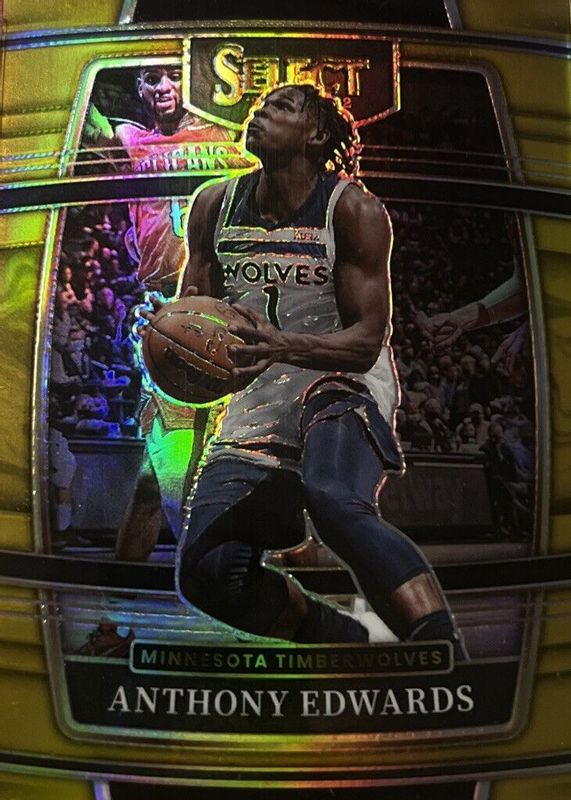 Anthony Edwards 2021 Select #49 Concourse Gold /10 RAW