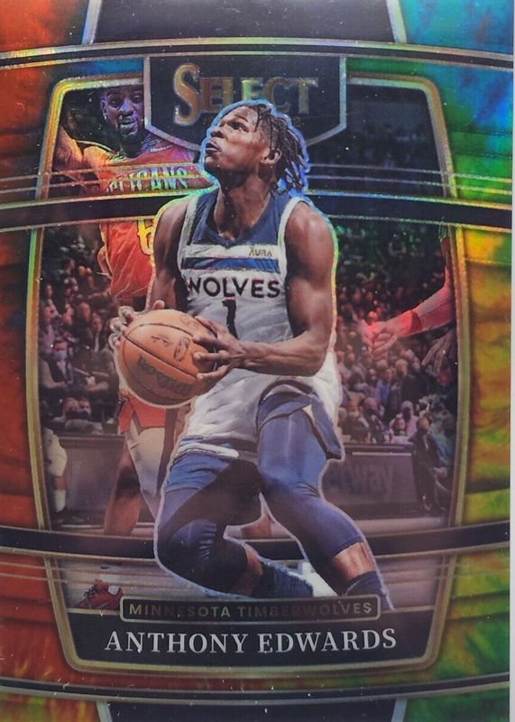 Anthony Edwards 2021 Select #49 Concourse Tie-Dye /25 RAW