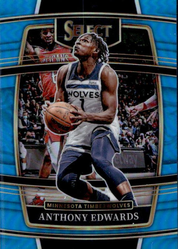 Anthony Edwards 2021 Select #49 Concourse Light Blue /299 BGS 9.5