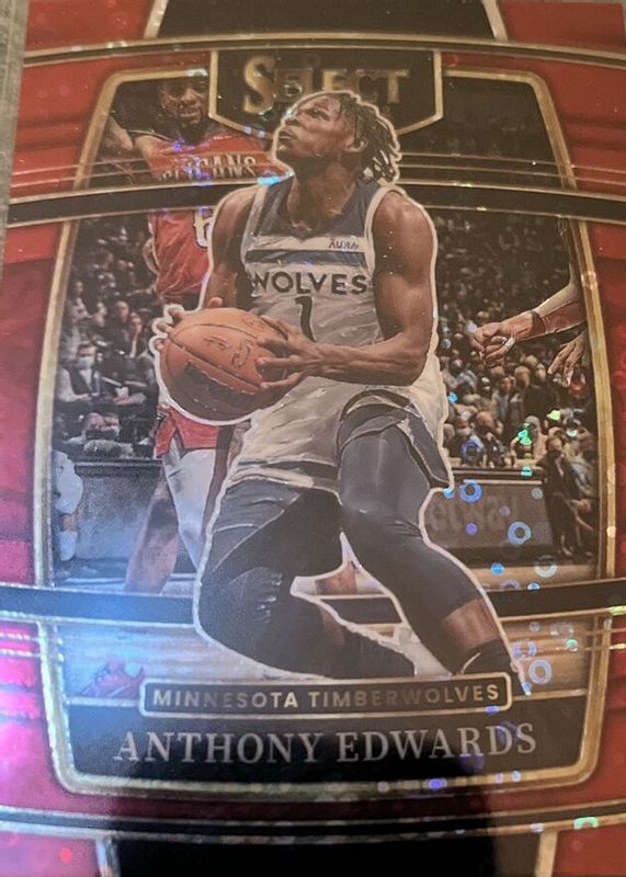 Anthony Edwards 2021 Select #49 Concourse Red Disco /49 SGC 10