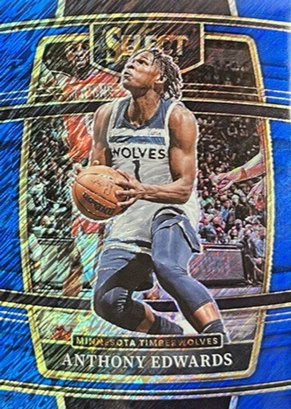 Anthony Edwards 2021 Select #49 Concourse Blue Shimmer RAW