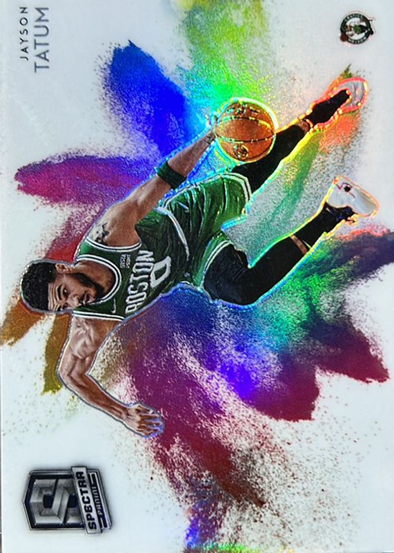 Jayson Tatum 2021 Spectra #14 Color Blast /(SSP) PSA 10