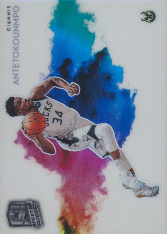 Giannis Antetokounmpo 2021 Spectra #10 Color Blast /(SSP) RAW