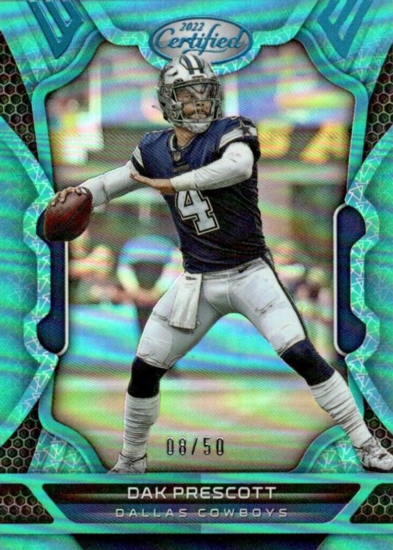 Dak Prescott 2022 Certified #26 Mirror Teal /50 RAW