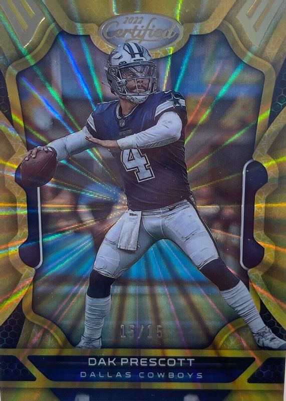 Dak Prescott 2022 Certified #26 FOTL Mirror Gold /15 RAW