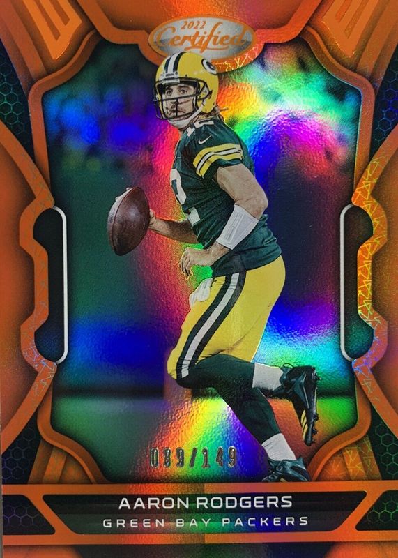 Aaron Rodgers 2022 Certified #36 Mirror Orange /149 PSA 10