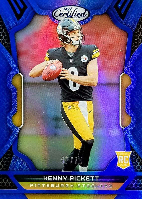 Kenny Pickett 2022 Certified #101 Mirror Blue /75 Rookie RAW