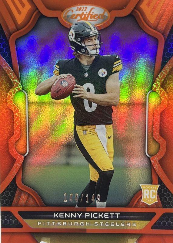 Kenny Pickett 2022 Certified #101 Mirror Orange /149 Rookie RAW