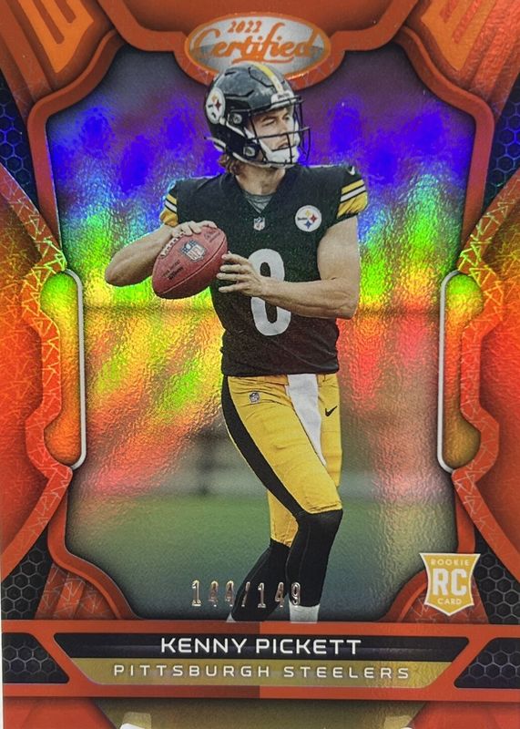 Kenny Pickett 2022 Certified #101 Mirror Orange /149 Rookie SGC 10