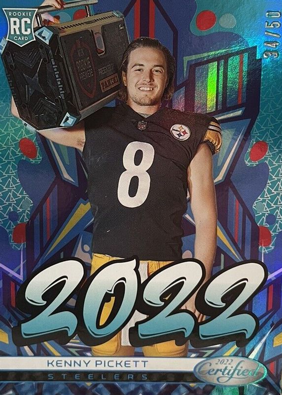 Kenny Pickett 2022 Certified #101 Mirror Teal /50 Rookie SGC 9