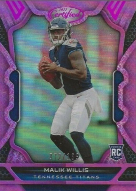 Malik Willis 2022 Certified #103 Mirror Pink /199 Rookie SGC 9.5