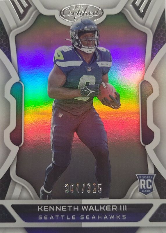 Kenneth Walker III 2022 Certified #108 Mirror /325 Rookie RAW