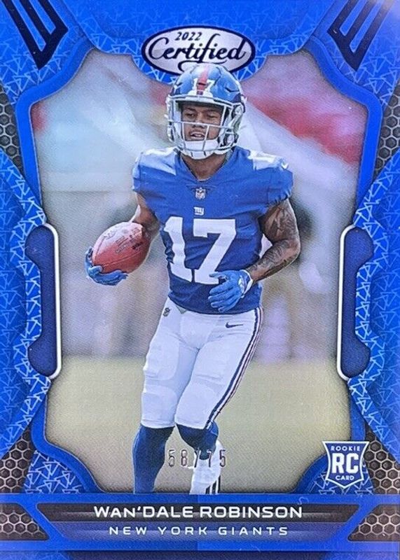 Wan'Dale Robinson 2022 Certified #137 Mirror Blue /75 Rookie SGC 10