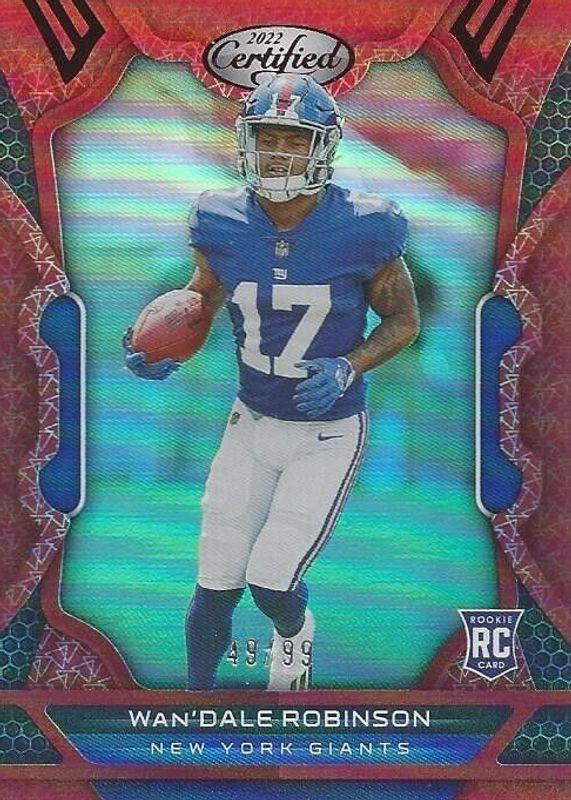 Wan'Dale Robinson 2022 Certified #137 Mirror Red /99 Rookie BGS 9.5