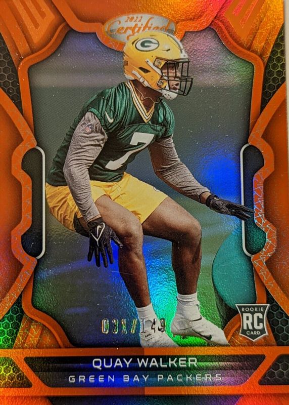 Quay Walker 2022 Certified #153 Mirror Orange /149 Rookie RAW