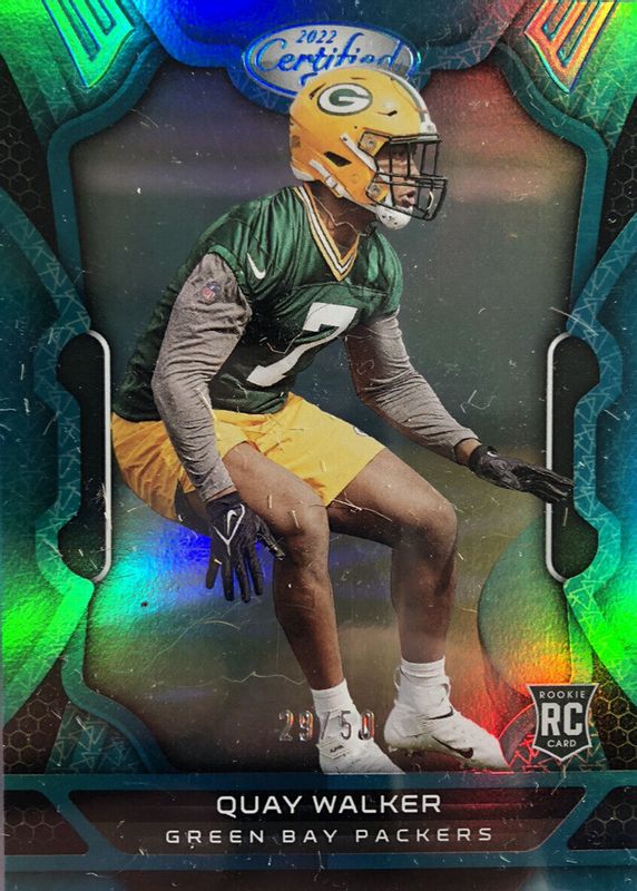 Quay Walker 2022 Certified #153 Mirror Teal /50 Rookie RAW