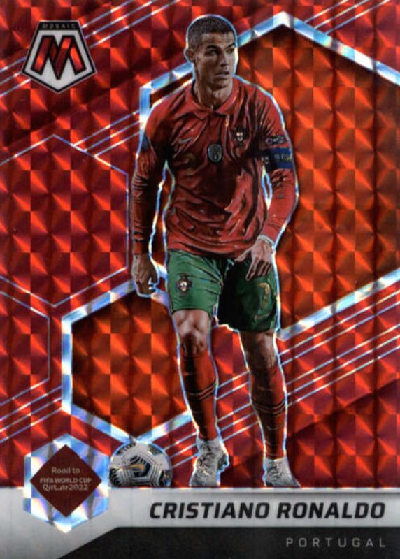 Cristiano Ronaldo 2021 Mosaic Road to FIFA World Cup #114 Red RAW
