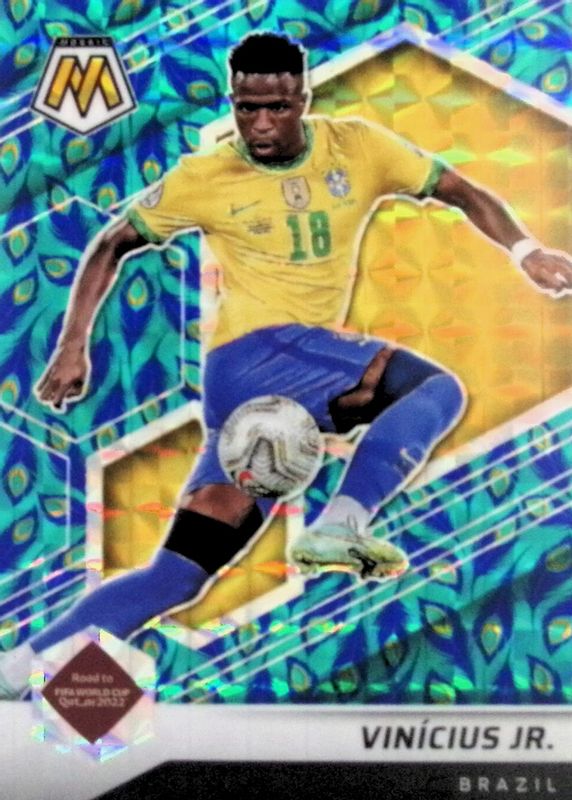 Vinicius Jr. 2021 Mosaic Road to FIFA World Cup #163 Choice Peacock /(SSP) PSA 10