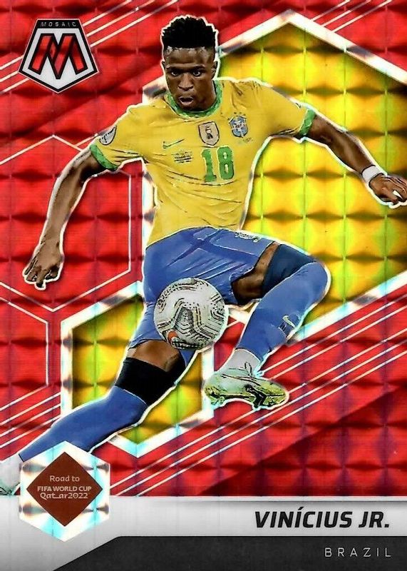 Vinicius Jr. 2021 Mosaic Road to FIFA World Cup #163 Red RAW