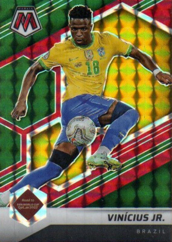 Vinicius Jr. 2021 Mosaic Road to FIFA World Cup #163 Choice Red & Green SGC 10