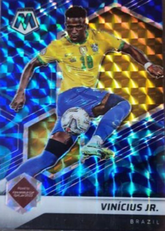 Vinicius Jr. 2021 Mosaic Road to FIFA World Cup #163 Reactive Blue PSA 9