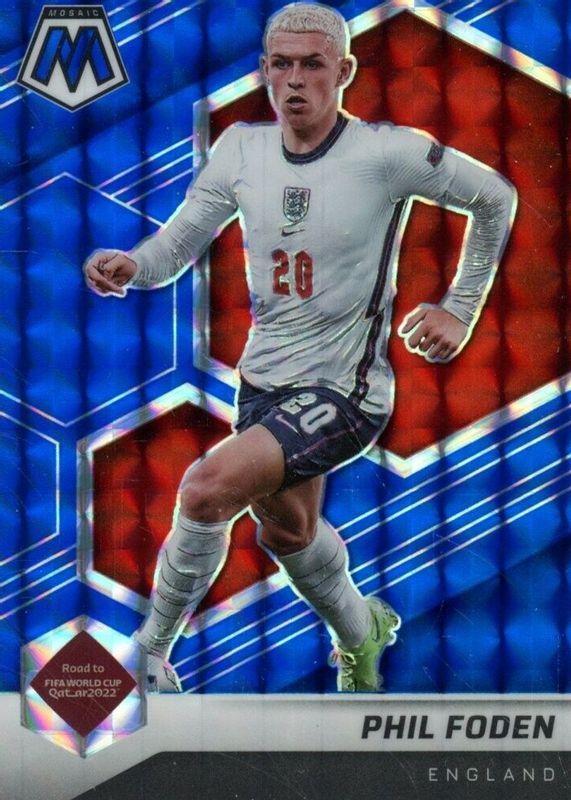 Phil Foden 2021 Mosaic Road to FIFA World Cup #39 Blue /99 SGC 10