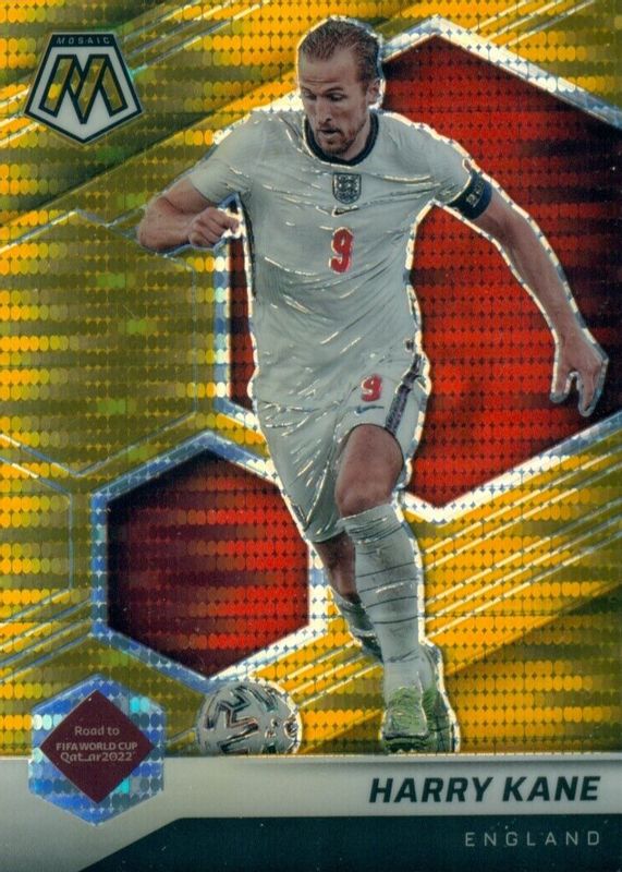 Harry Kane 2021 Mosaic Road to FIFA World Cup #35 Gold Pulsar SGC 10