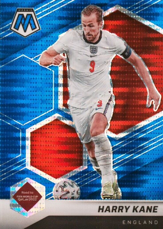 Harry Kane 2021 Mosaic Road to FIFA World Cup #35 Blue Pulsar PSA 9