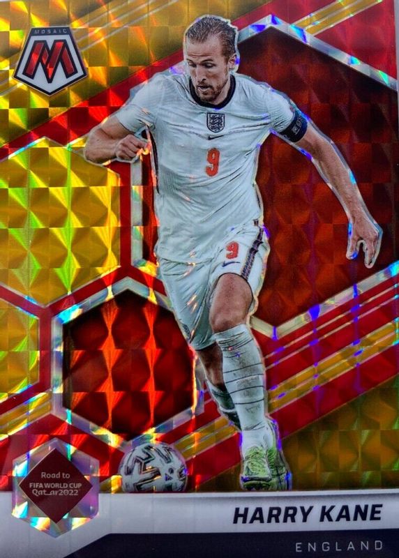 Harry Kane 2021 Mosaic Road to FIFA World Cup #35 Choice Red & Gold /88 SGC 9.5