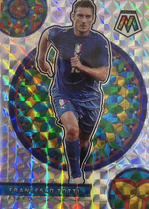 Francesco Totti 2021 Mosaic Road to FIFA World Cup #47 Stained Glass /(SSP) RAW