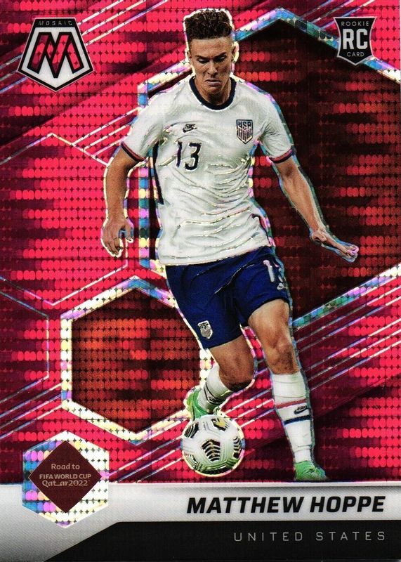 Matthew Hoppe 2021 Mosaic Road to FIFA World Cup #103 Red Pulsar Rookie SGC 10