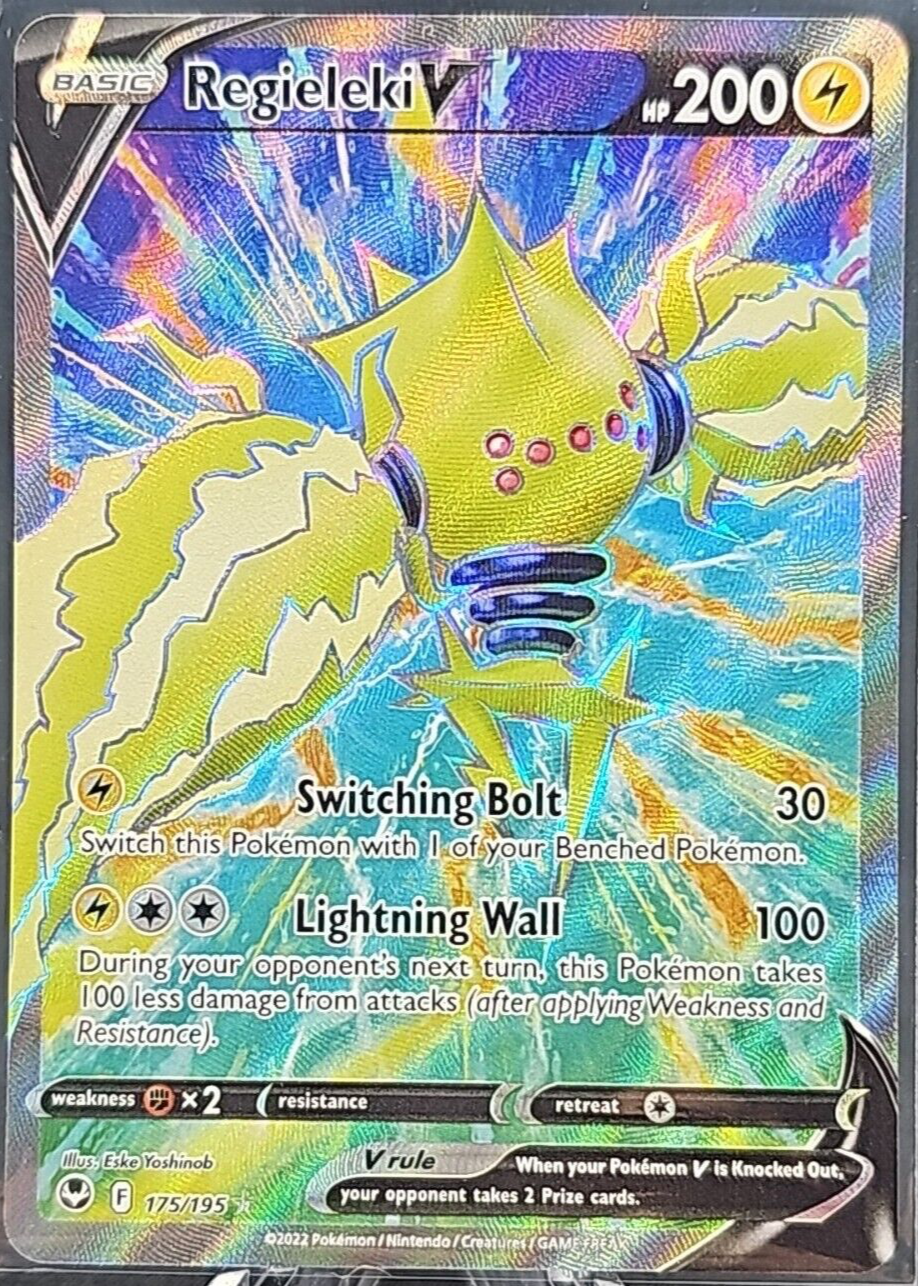 regieleki v pokemon card value & Vstar 058/195- Silver Tempest - Ultra Rare Lot your opponent takes 2 Prize cards Regieleki VMAX | Silver Tempest