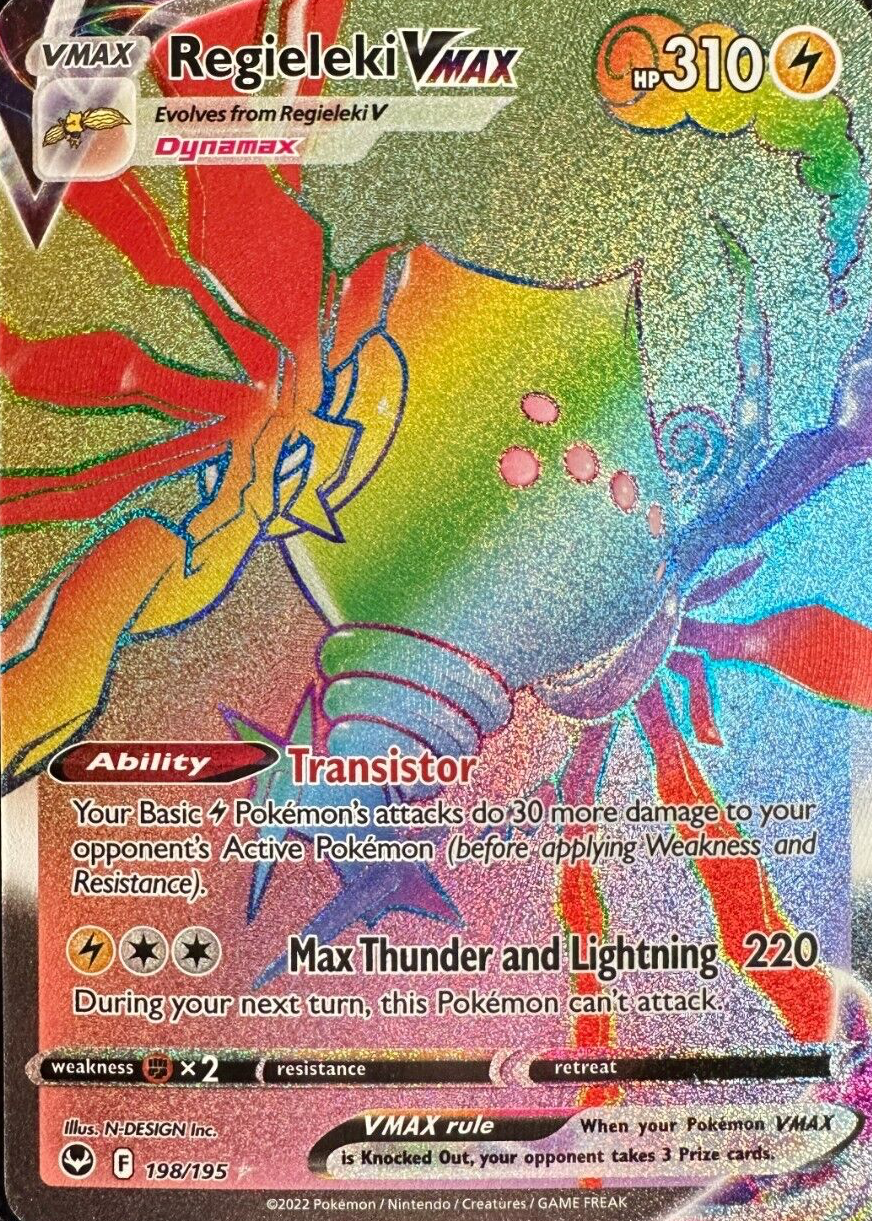 Regieleki VMAX 2022 Sword & Shield: Silver Tempest #198/195 Holo (Secret)  Price Guide - Sports Card Investor