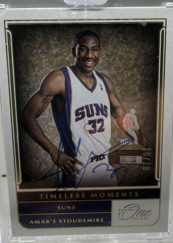 Amar'e Stoudemire 2021 One and One #TM-ASM Timeless Moments Autographs - Gold /10 RAW