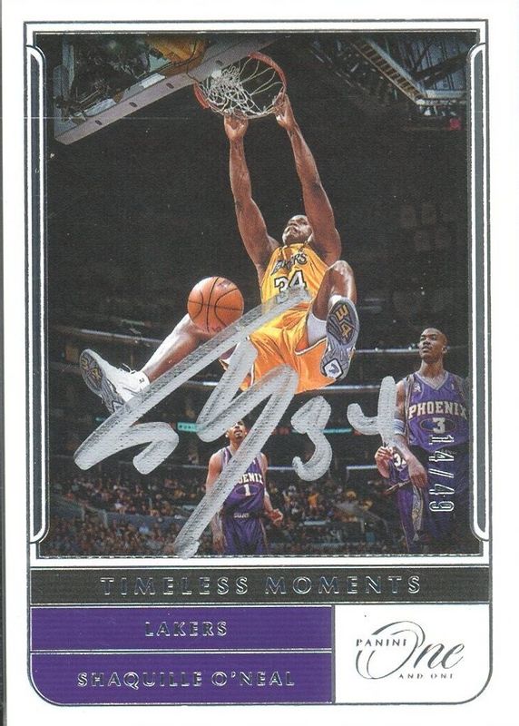 Shaquille O'Neal 2021 One and One #TM-SON Timeless Moments Autographs /49 PSA 10