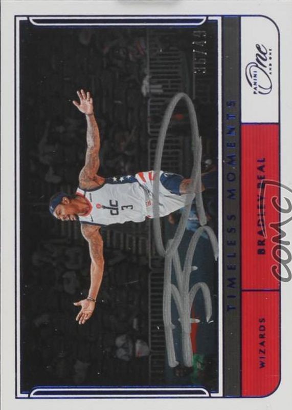 Bradley Beal 2021 One and One #TM-BBL Timeless Moments Autographs - Blue /49 PSA 8