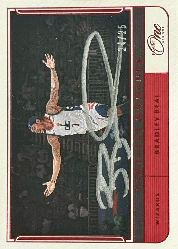 Bradley Beal 2021 One and One #TM-BBL Timeless Moments Autographs - Red /25 PSA 10