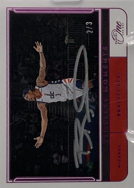 Bradley Beal 2021 One and One #TM-BBL Timeless Moments Autographs - FOTL Pink /3 RAW