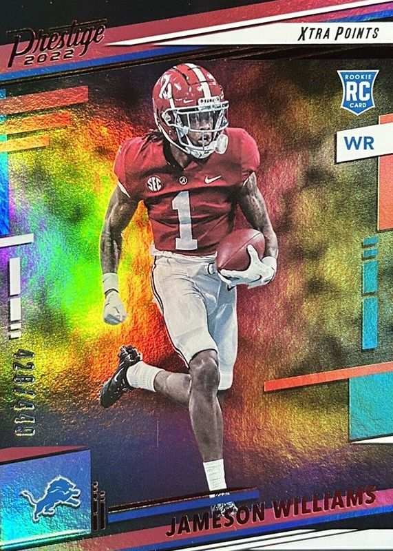 Jameson Williams 2022 Prestige #307 Xtra Points Red /449 Rookie BGS 9.5