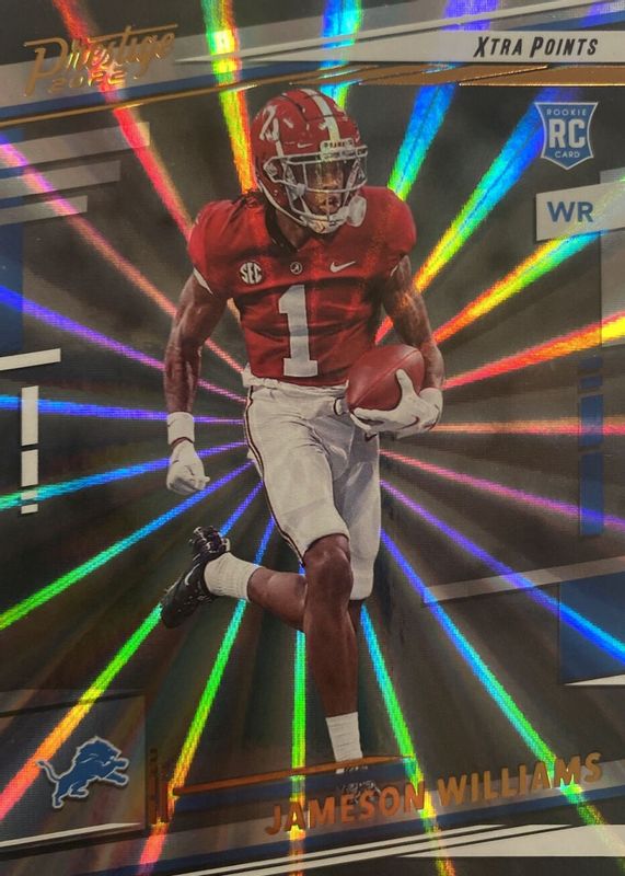 Jameson Williams 2022 Prestige #307 Xtra Points Sunburst Rookie RAW