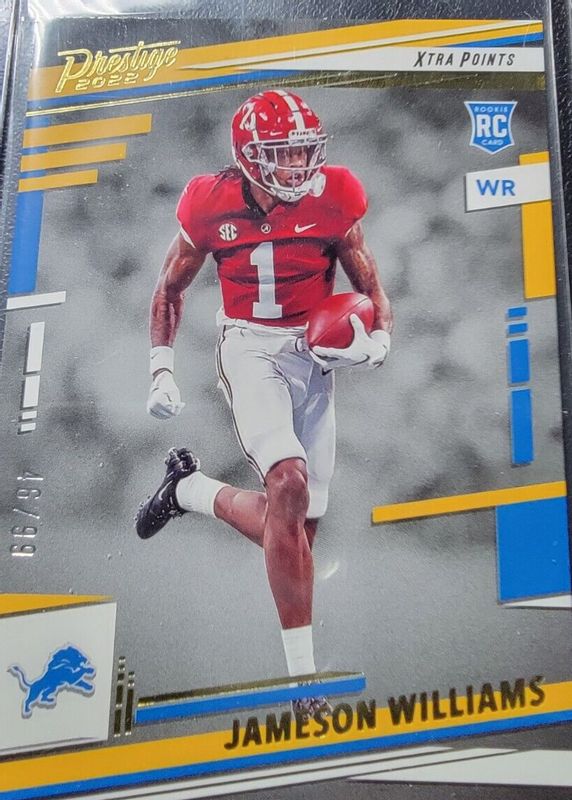 Jameson Williams 2022 Prestige #307 Xtra Points Gold /99 Rookie SGC 10